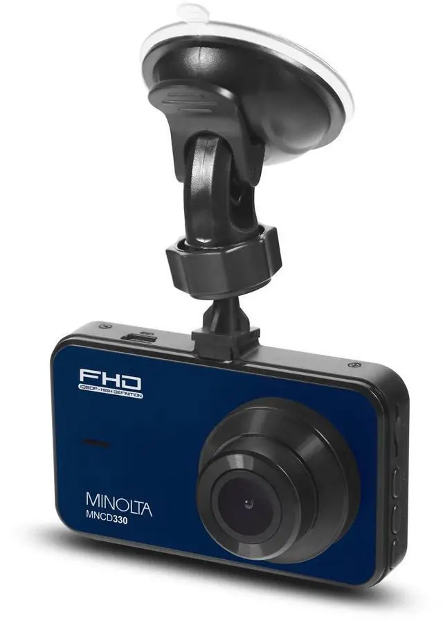 Alt view image 6 of 6 - Minolta MNCD330 12MP Full HD 3.0" LCD Screen Dash Camera, Blue
