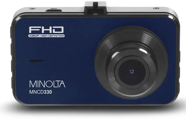 Alt view image 4 of 6 - Minolta MNCD330 12MP Full HD 3.0" LCD Screen Dash Camera, Blue