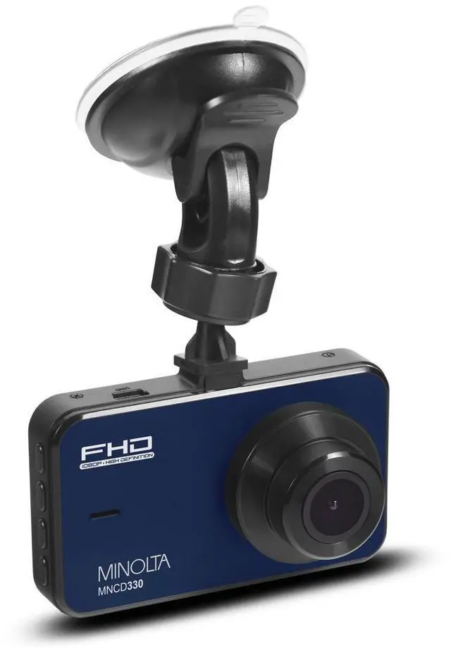 Alt view image 5 of 6 - Minolta MNCD330 12MP Full HD 3.0" LCD Screen Dash Camera, Blue