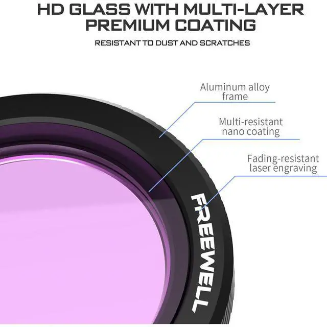 Alt view image 6 of 7 - Freewell Standard Day ND Magnetic Filter Kit for DJI Neo Drone, 3-Pack