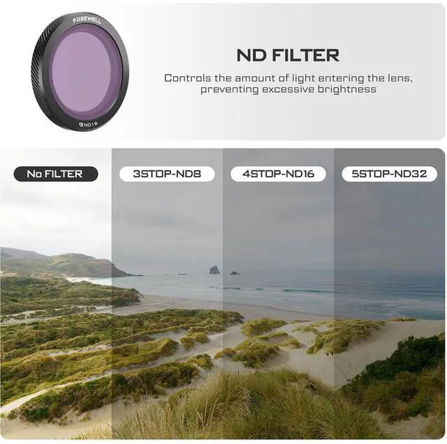 Alt view image 5 of 7 - Freewell Standard Day ND Magnetic Filter Kit for DJI Neo Drone, 3-Pack