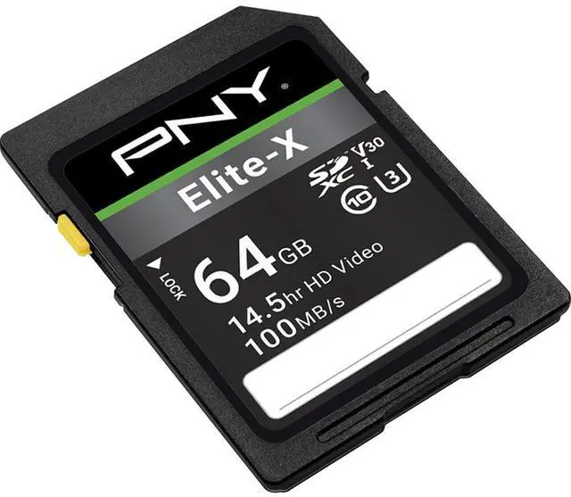 Alt view image 14 of 19 - PNY 64GB Elite-X Class 10 U3 V30 SDXC Flash Memory Card