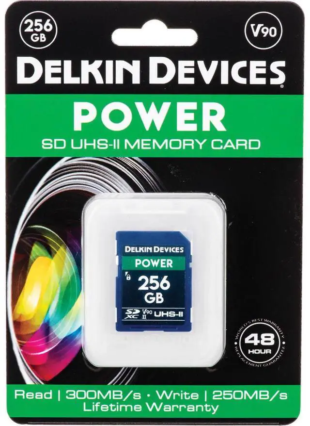Alt view image 2 of 2 - Delkin Devices Power 256GB UHS-II U3/V90 SDXC Memory Card