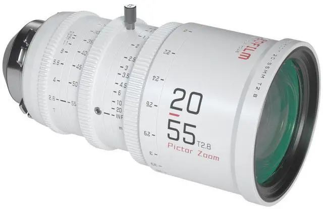 Alt view image 7 of 7 - DZOFILM Pictor 20-55mm and 50-125mm T2.8 Super35 Parfocal Cine Lens Bundle for PL Mount and Canon EF, White