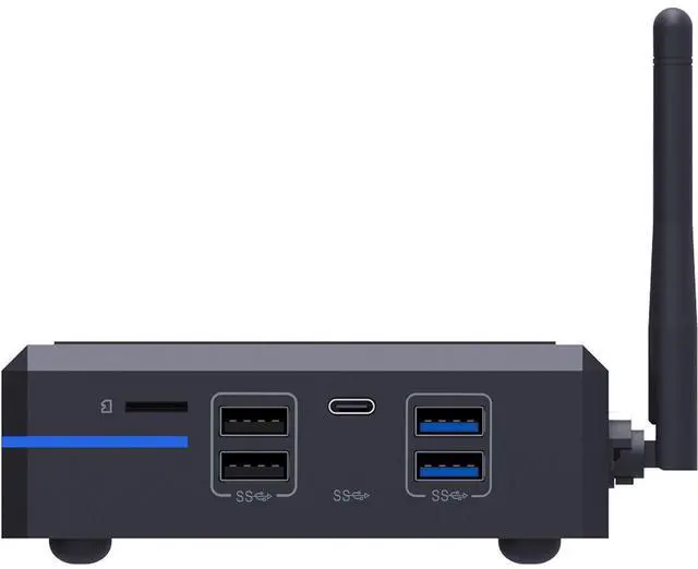 Alt view image 4 of 13 - Azulle Byte Mini Desktop Computer, Intel Celeron N4500 1.1GHz, 4GB RAM, 64GB eMMC, Windows 11 Pro, Black