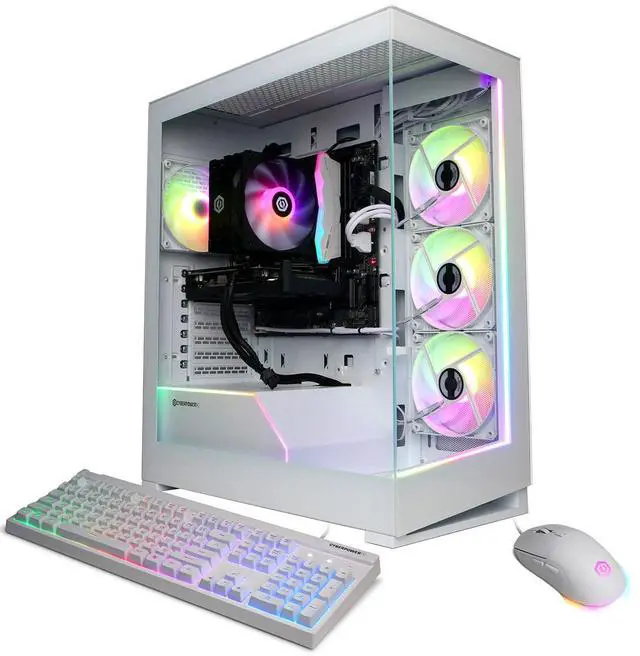 Main image of CyberPowerPC Gamer Xtreme Gaming Desktop Computer, Intel Core Ultra 5 225F 3.3GHz, 16GB RAM, 2TB SSD, NVIDIA GeForce RTX 5060 8GB, Windows 11 Home, White