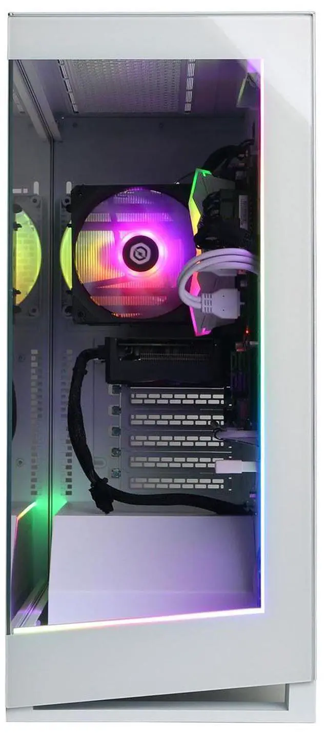 Alt view image 2 of 6 - CyberPowerPC Gamer Xtreme Gaming Desktop Computer, Intel Core Ultra 5 225F 3.3GHz, 16GB RAM, 2TB SSD, NVIDIA GeForce RTX 5060 8GB, Windows 11 Home, White