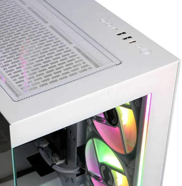 Alt view image 4 of 6 - CyberPowerPC Gamer Xtreme Gaming Desktop Computer, Intel Core Ultra 5 225F 3.3GHz, 16GB RAM, 2TB SSD, NVIDIA GeForce RTX 5060 8GB, Windows 11 Home, White