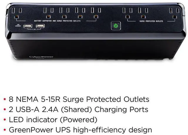 Alt view image 18 of 20 - 750VA Battery Back-Up System - Black