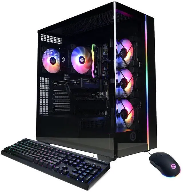 Main image of CyberPowerPC Gamer Master Gaming Desktop Computer, AMD Ryzen 7 8700F 4.1GHz, 16GB RAM, 2TB SSD, AMD Radeon RX 9060 XT 8GB, Windows 11 Home, Black