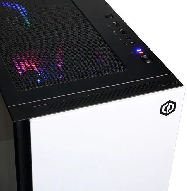 Alt view image 4 of 6 - CyberPowerPC Gamer Master Gaming Desktop Computer, AMD Ryzen 5 8400F 4.2GHz, 16GB RAM, 1TB SSD, AMD Radeon RX 9060 XT 8GB, Windows 11 Home, White