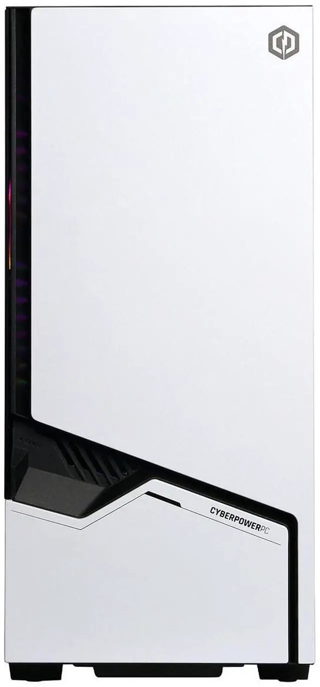 Alt view image 2 of 6 - CyberPowerPC Gamer Master Gaming Desktop Computer, AMD Ryzen 5 8400F 4.2GHz, 16GB RAM, 1TB SSD, AMD Radeon RX 9060 XT 8GB, Windows 11 Home, White