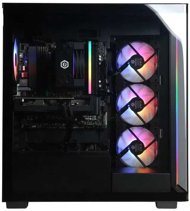 Alt view image 6 of 6 - CyberPowerPC Gamer Master Gaming Desktop Computer, AMD Ryzen 7 8700F 4.1GHz, 16GB RAM, 2TB SSD, AMD Radeon RX 9060 XT 8GB, Windows 11 Home, Black