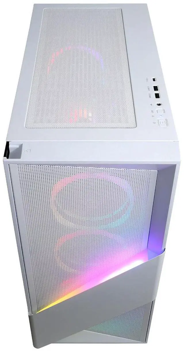 Alt view image 3 of 6 - CyberPowerPC Gamer Xtreme Gaming Desktop Computer, Intel Core i5-14400F 2.5GHz, 16GB RAM, 1TB SSD, AMD Radeon RX 9060 XT 8GB, Windows 11 Home, White