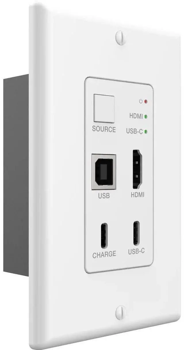 Alt view image 2 of 6 - DVDO 4K HDMI and USB-C Wall Plate Extender over HDBaseT with USB