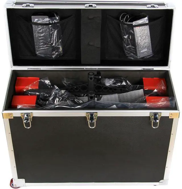 Alt view image 7 of 7 - Came-TV 1380 Bi-Color LED 2-Light Kit, Includes 2x 4-Way Barndoor, 2x Power Adapter, 2x DMX Cable, 2x AC Power Cord, Case