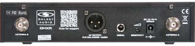 Alt view image 9 of 10 - Galaxy Audio DHXR/HH65 Handheld Wireless Microphone System - D (584-607 MHz)