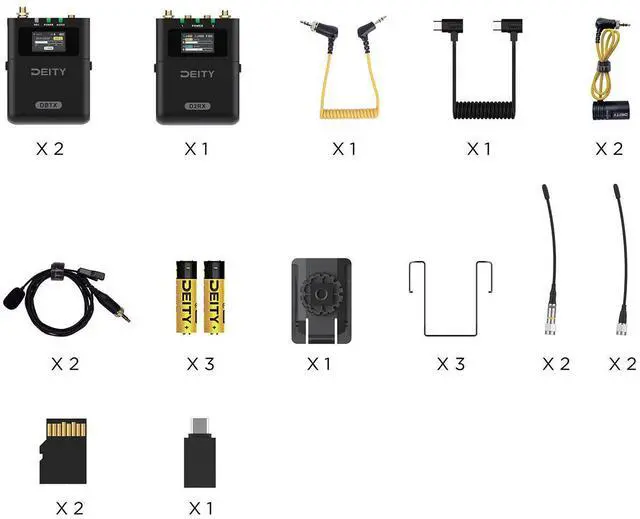 Alt view image 5 of 7 - Deity Microphones Theos Digital 2-Person Camera-Mount Wireless Omnidirectional Lavalier Microphone System, 550-663MHz