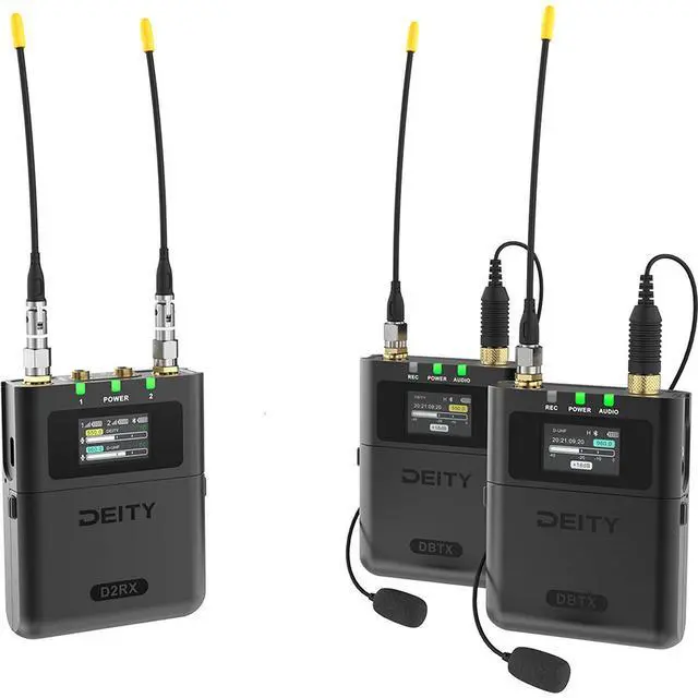 Main image of Deity Microphones Theos Digital 2-Person Camera-Mount Wireless Omnidirectional Lavalier Microphone System, 550-663MHz