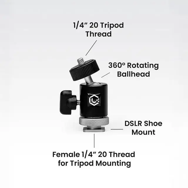 Alt view image 2 of 4 - Lume Cube Hot Shoe Mount with Stand for DSLR Camera