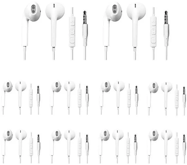 Main image of iMicro SP-IMT11 Wired In-Ear Earphones, White, 10 Pack