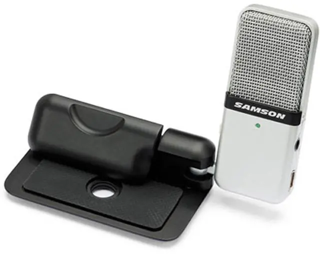 Alt view image 2 of 7 - Samson Go Mic USB Microphone for Mac and PC Computers, Silver - With H&A Closed-Back Studio Monitor Headphones