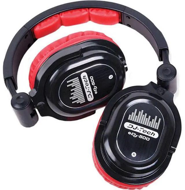 Alt view image 6 of 8 - Professional Headphones from World Famous DJ Chris Garcia w/1/4-inch adapter & 1/8-inch adapter, RED