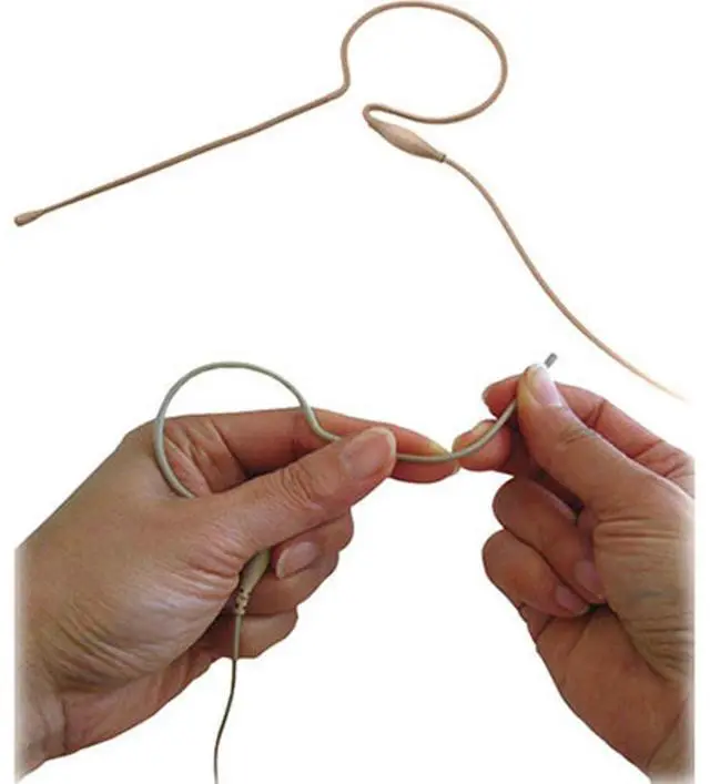 Alt view image 2 of 2 - Point Source Audio CO-6 Earworn Omnidirectional Microphone with Boom Design for Shure Wireless Transmitters, 40Hz-17kHz Frequency, 2000Ohms Output Impedance, Beige