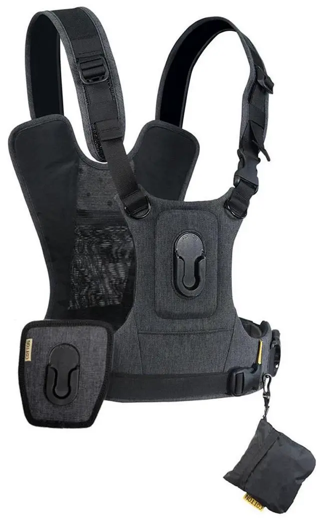 Alt view image 2 of 20 - Cotton Carrier 3G Harness System For Two Cameras 147GREY