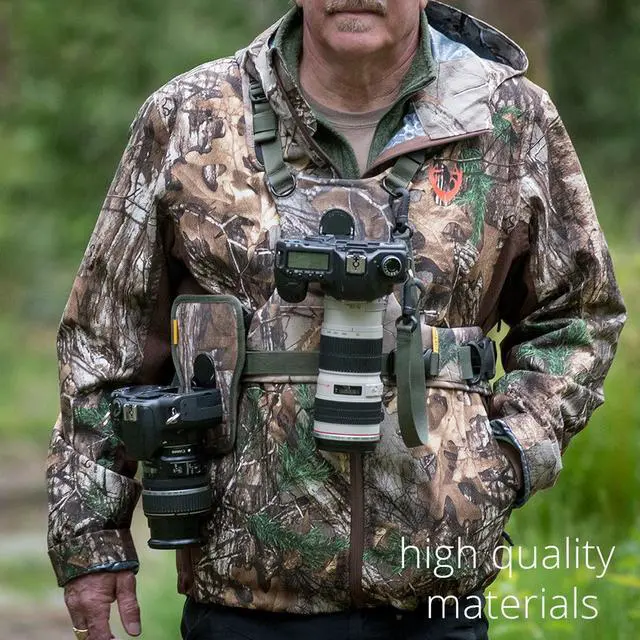 Alt view image 11 of 12 - Cotton Carrier G3 Harness System for 2x DSLR Camera, Realtree Xtra Camo #147CAMO