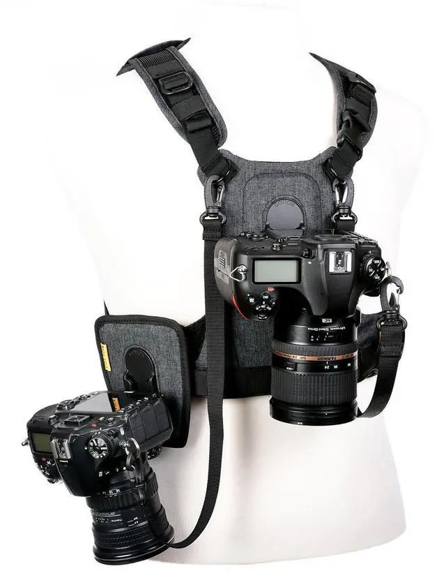 Alt view image 16 of 20 - Cotton Carrier 3G Harness System For Two Cameras 147GREY