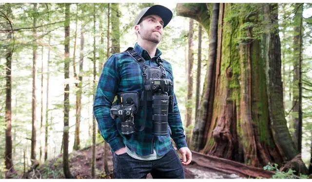Alt view image 19 of 20 - Cotton Carrier 3G Harness System For Two Cameras 147GREY