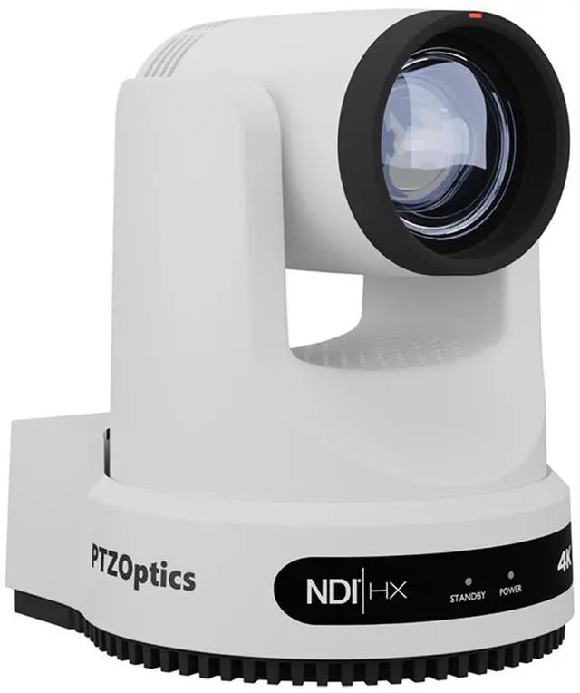 Alt view image 7 of 12 - PTZOptics Move 4K 12X Optical Zoom Camera (White)