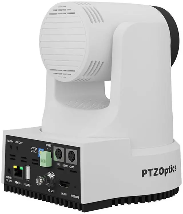 Alt view image 11 of 12 - PTZOptics Move 4K 12X Optical Zoom Camera (White)
