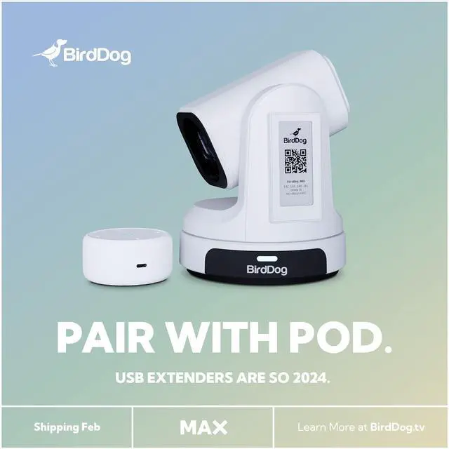 Alt view image 7 of 7 - BirdDog BirdDog Max 12X PTZ Camera (White)