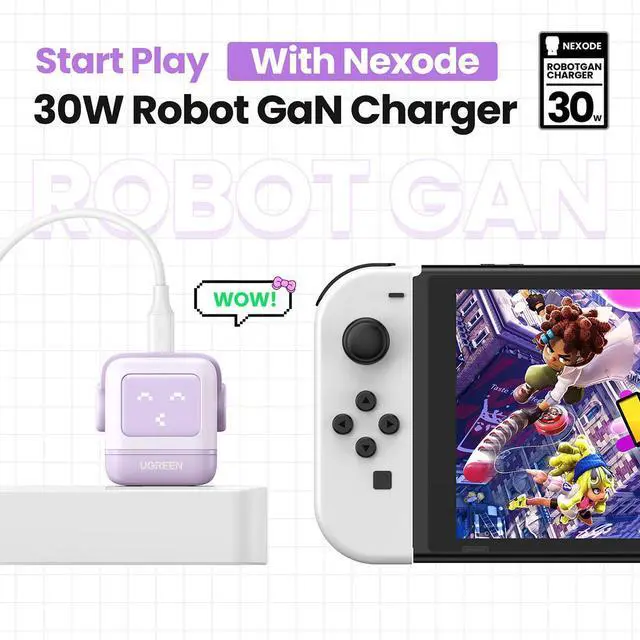 Alt view image 5 of 7 - UGREEN UGREEN Uno Robot 30W USB-C PD GaN Fast Charger