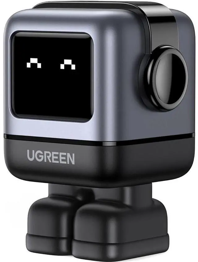 Alt view image 2 of 7 - UGREEN Uno Robot 65W 3-In-1 USB-C PD GaN Fast Charger, Space Gray