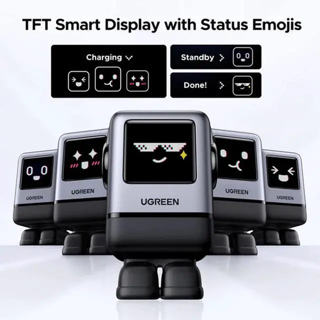 Alt view image 2 of 7 - UGREEN Uno Robot 100W USB GaN Fast Charger