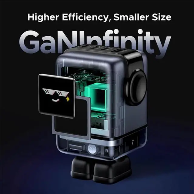 Alt view image 4 of 7 - UGREEN Uno Robot 100W USB GaN Fast Charger