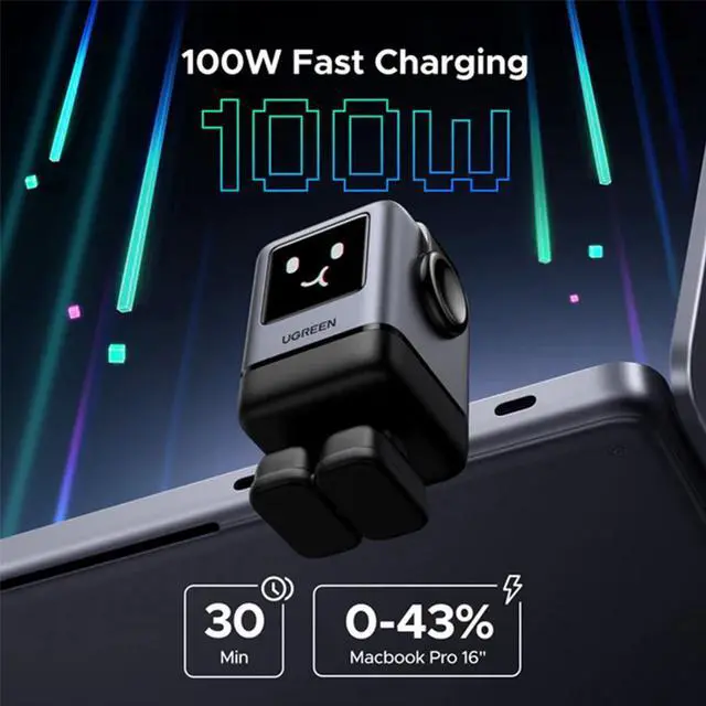 Alt view image 7 of 7 - UGREEN Uno Robot 100W USB GaN Fast Charger