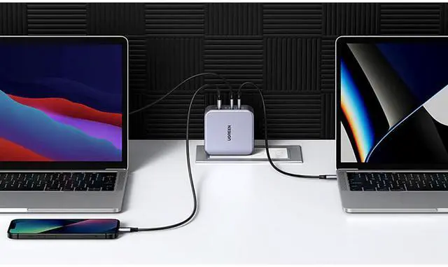 Alt view image 2 of 7 - UGREEN Nexode 140W 3-Port USB GaN Wall Charger