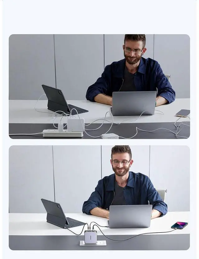 Alt view image 4 of 7 - UGREEN Nexode 140W 3-Port USB GaN Wall Charger