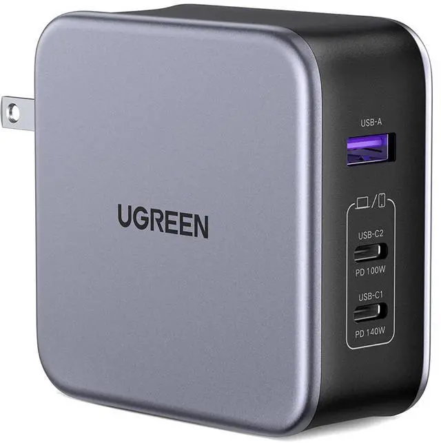 Alt view image 7 of 7 - UGREEN Nexode 140W 3-Port USB GaN Wall Charger