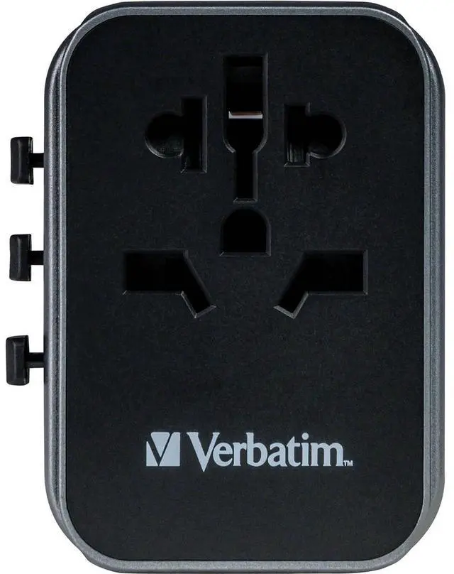 Alt view image 13 of 15 - Verbatim UTA-03 Universal Travel Adapter 30W - USB -C, USB-A - 120 V AC, 230 V AC Input - 5 V DC, 9 V DC, 12 V DC, 15 V DC, 20 V DC Output - 3 A