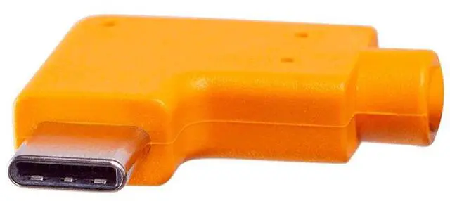 Alt view image 3 of 8 - Tether Tools TetherPro Right Angle Adapter USB 3.0 to USB-C, Orange #CUCRT02-ORG
