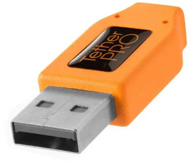 Alt view image 4 of 8 - Tether Tools TetherPro Right Angle Adapter USB 3.0 to USB-C, Orange #CUCRT02-ORG