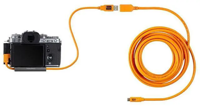 Alt view image 7 of 8 - Tether Tools TetherPro Right Angle Adapter USB 3.0 to USB-C, Orange #CUCRT02-ORG