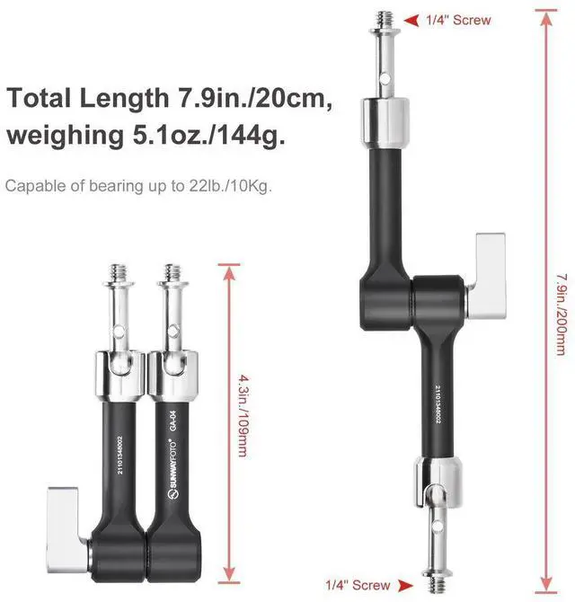 Alt view image 3 of 7 - SunwayFoto GA-04 High Locking Strength Magic Arm