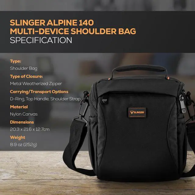 Alt view image 7 of 7 - Slinger Alpine 140 Multi-Device Shoulder Bag #ALPINE-140