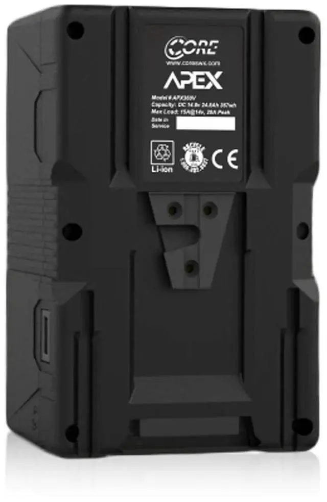 Alt view image 7 of 7 - Core SWX Apex 360 14.8V 367Wh Lithium-Ion Battery, V-Mount
